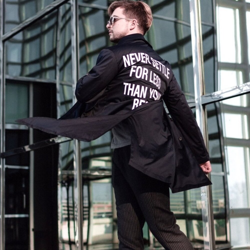 Zara Man Never Settle For Less Than Your Best Long Coat